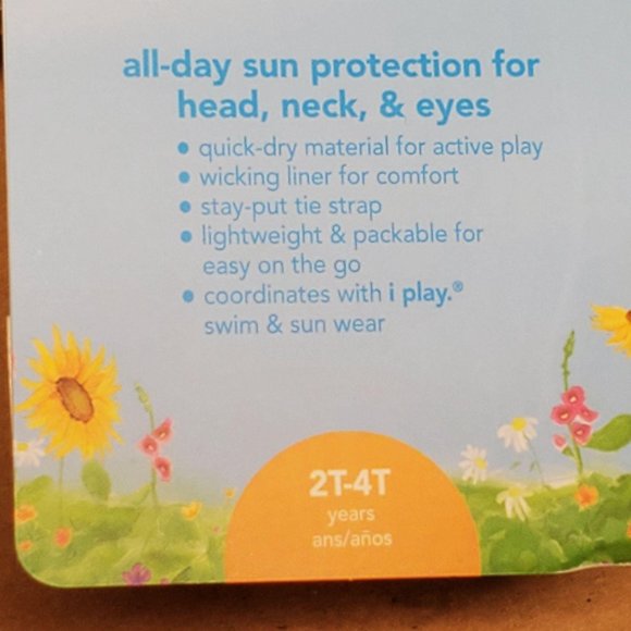 I Play Bucket Sun Hat 2T-4T Aqua Surfboard - Picture 10 of 10